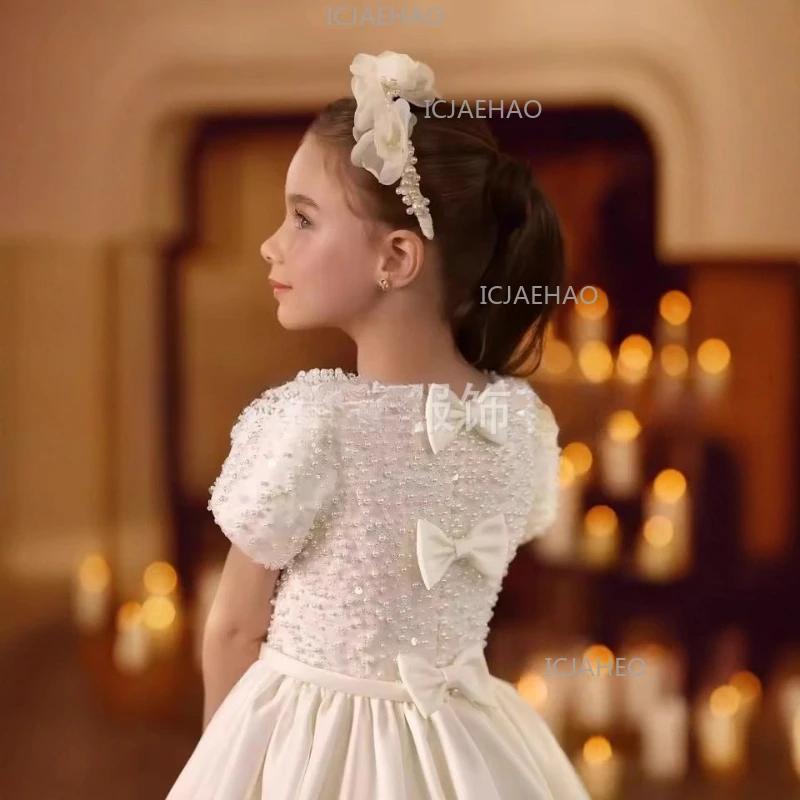 Robe de princesse élégante pour enfants 2026, style traîne, pour spectacle, demoiselle d'honneur, dé