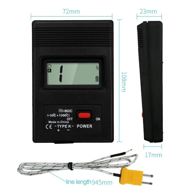 TM-902C noir K Type numérique LCD détecteur de température thermomètre industriel Thermodetector mèt