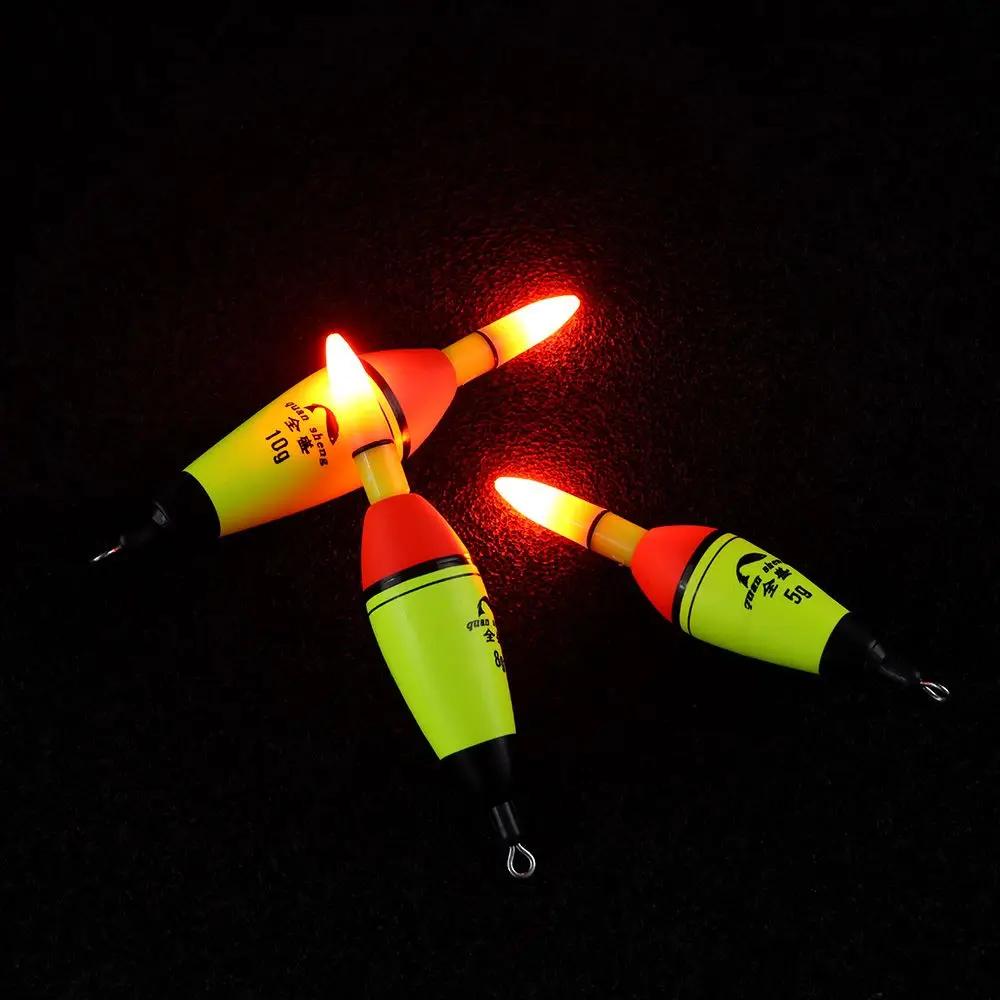 Flotteur de nuit de pêche en plastique, anciers lumineux électronique, boule en mousse brûleur, Bobb