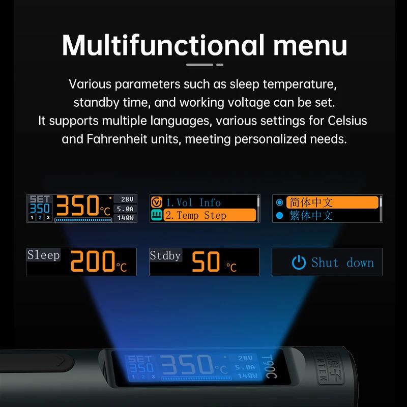 ALIENTEK T90 fer à souder intelligent PD 140W température réglable DC 28V 80-450 ℃ Kit de station