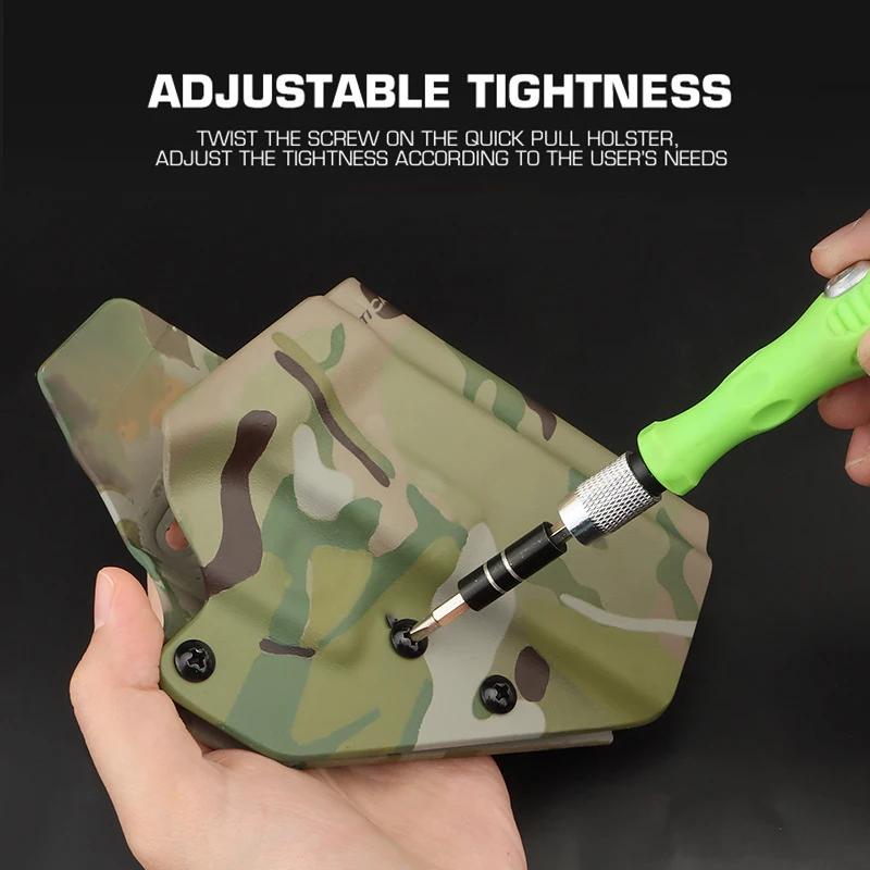 KYDEX – étui de chasse tactique pour pistolet GL17 19 19X 45, étui pour pistolet à ceinture, tractio