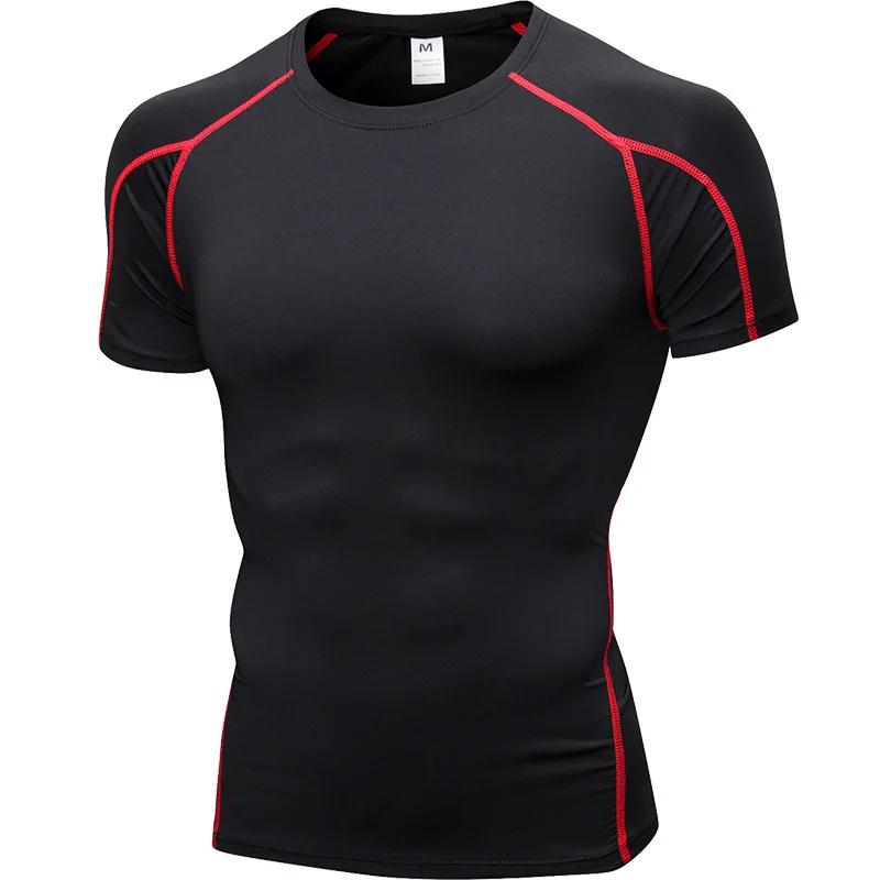 Chemise sport élastique homme - T-shirt fitness séchage rapide musculation entraînement