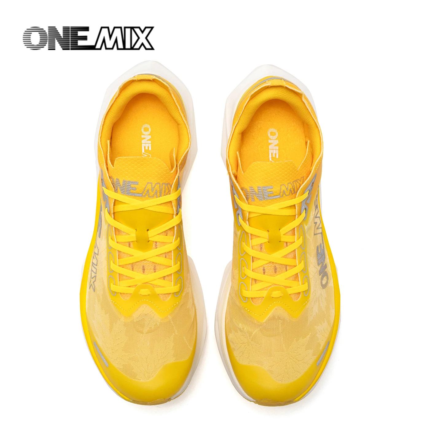 ONEMIX Nouvelles chaussures de course professionnelles Marathon à plaque de carbone intégrale avec s