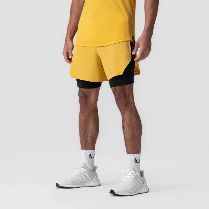 Pantalon de sport à séchage rapide pour hommes, Short élastique à Double pont, pour course à pied, G
