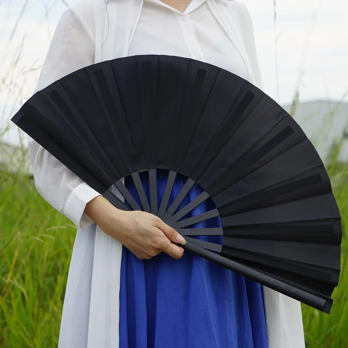 Grand ventilateur en plastique Kung Fu, Sophia, Arts martiaux, Performance, Élégant, Main, Pliant, S