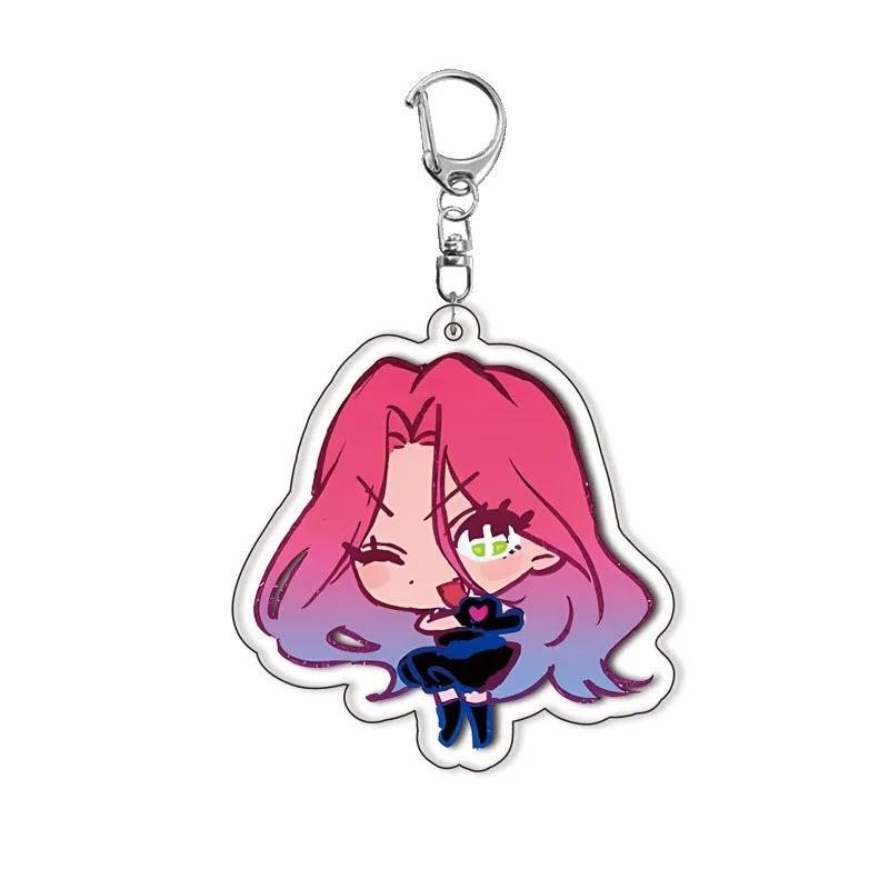 6 pièces/ensemble Anime Alien scène porte-clés homme porte-clés pour accessoires mignon sac pendenti