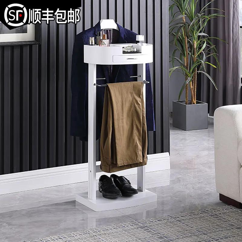 Support de Valet de costume multifonctionnel avec porte-vêtements avec porte-chaussures et tiroir, c