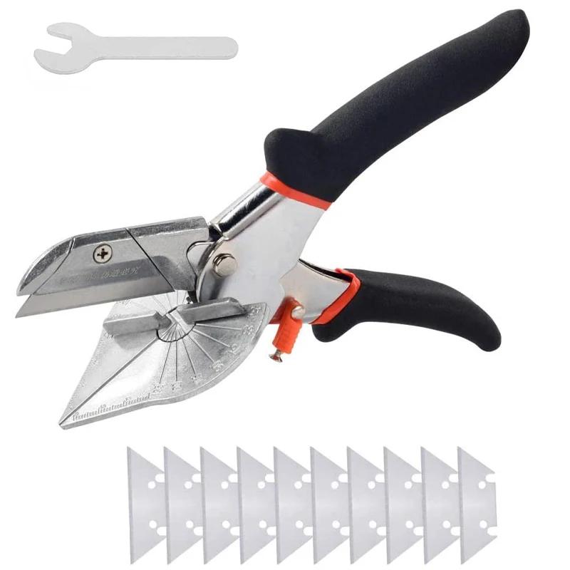 Ciseaux biseautés multi-angles, cisaille d'angle de 45 à 135 degrés, coupe-conduit de fil de revêtem