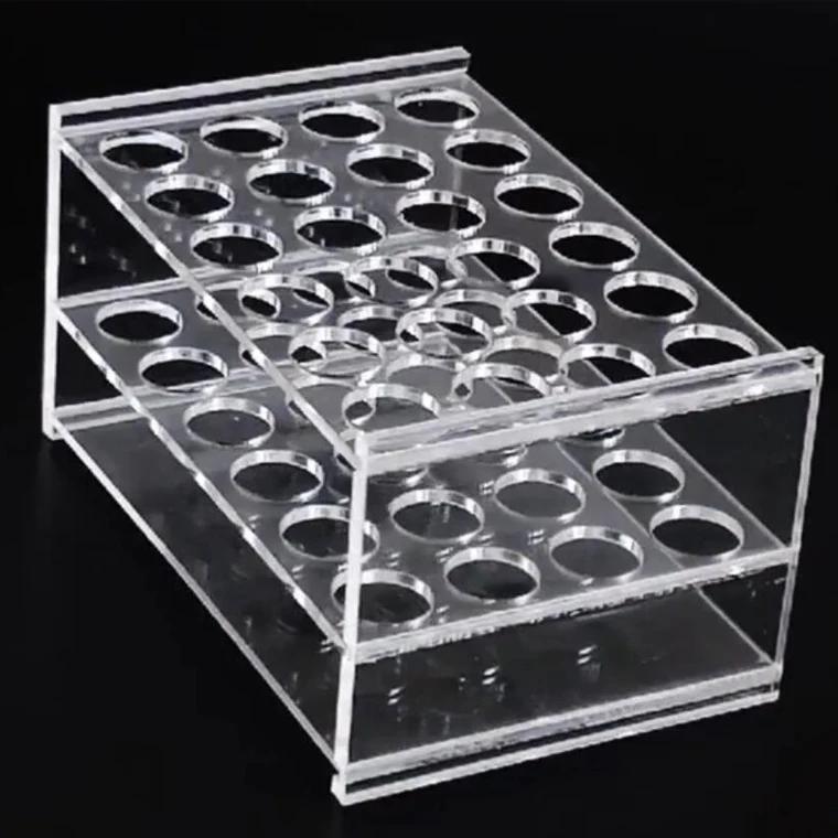 0.2/0.5/1.5/2/5/7/10/15/20/25/50/100ml 24/48/40/96 trous plaque de stockage verre organique PMMA lab