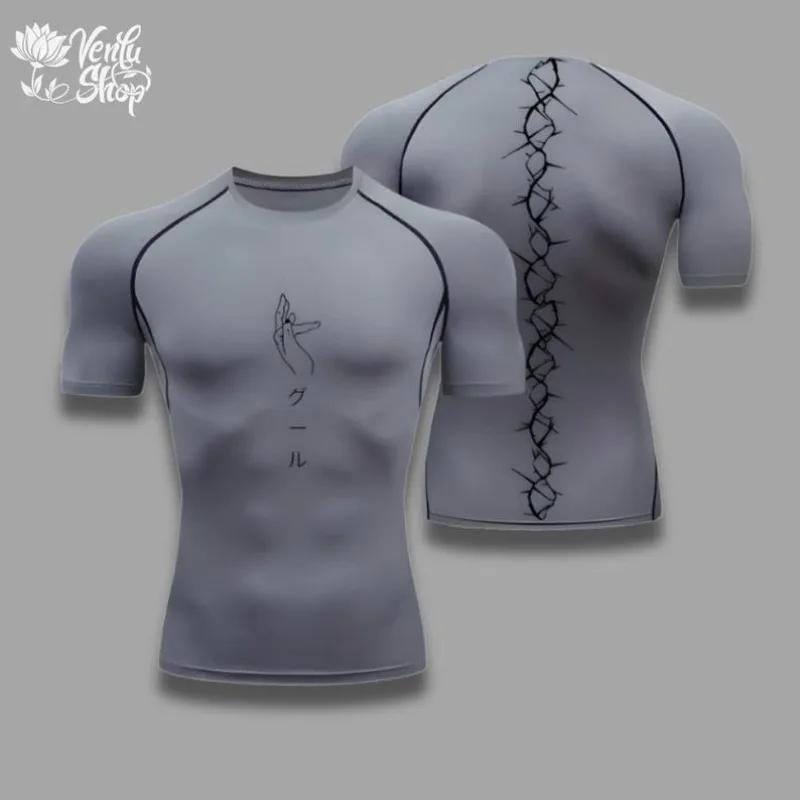 Chemise de compression Tokyo Ghoul pour le gym - T-shirt anime musculation et sportswear