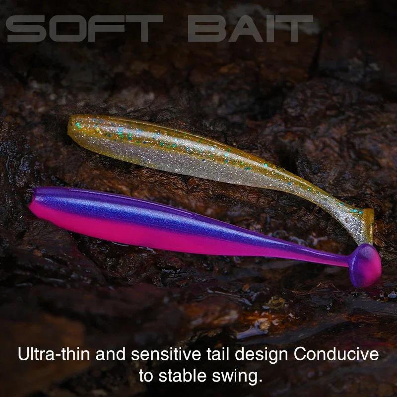 TSURINOYA 65mm 75mm T queue Wrom leurres de pêche leurre souple appât artificiel attirail Jerkbaits 