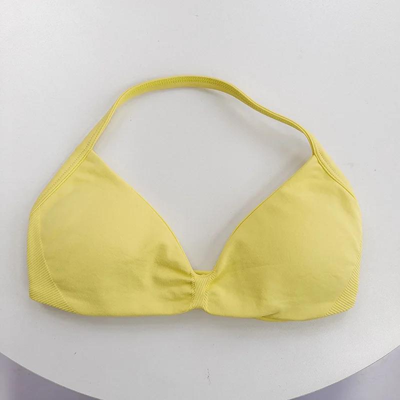 Soutien-gorge de sport à lacets à haut support pour femmes – Camisole à fines bretelles, sans coutur
