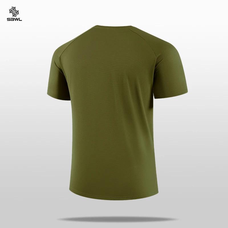 SBWL T-shirts de sport de haute qualité pour hommes et femmes, chemises à manches courtes à séchage 