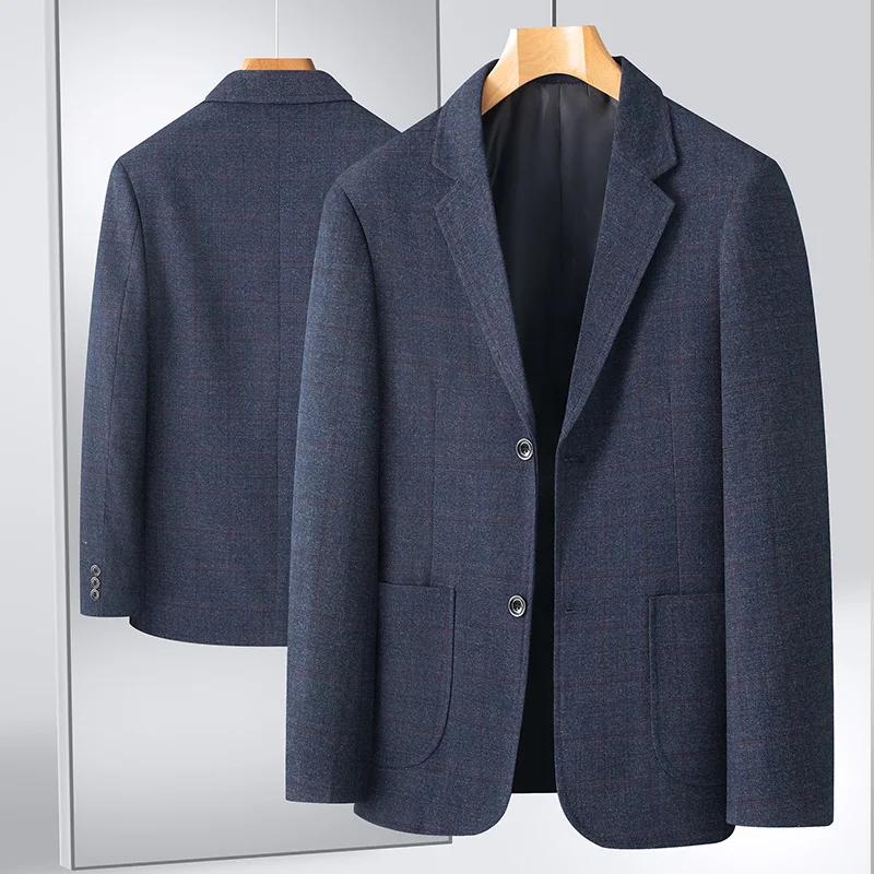 Blazer décontracté pour homme, coupe ample, 13 couleurs, veste de costume à carreaux toutes saisons 