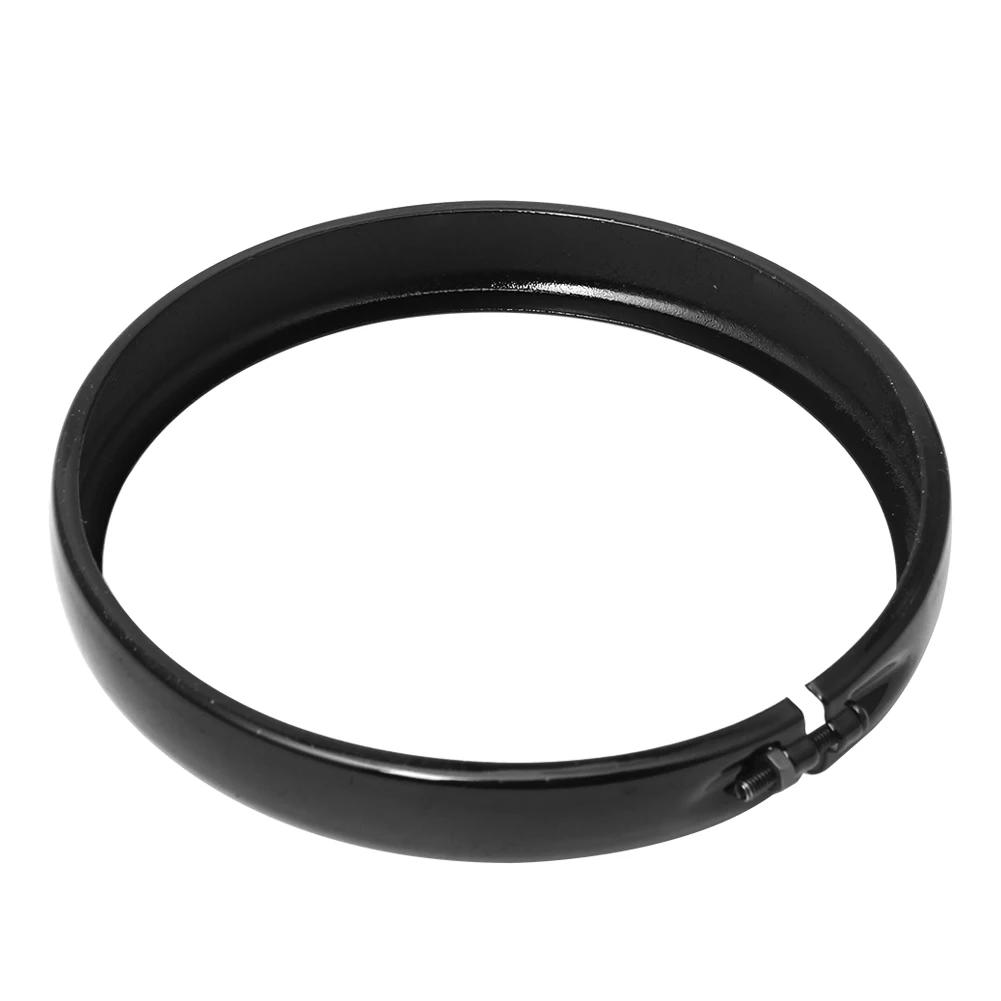 Anneau de garniture de phare de moto noir, 5.75 pouces, pour Harley Sportster Iron XL 883 1200 Dyna 