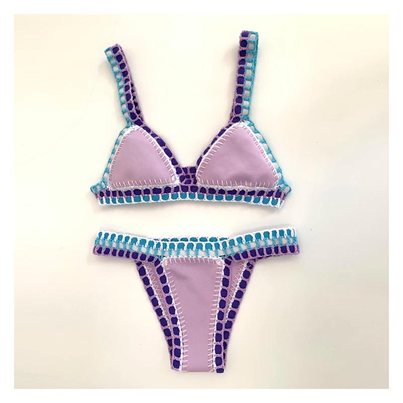 Maillot de bain rouge élastique, sexy, mignon, vert, trempé, rose, fait main, bleu marine, crochet, 