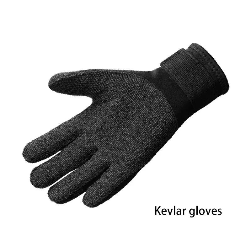 Gants de plongée en Kevlar pour hommes, 3mm, résistants aux coupures, résistants à l'usure, pour la 