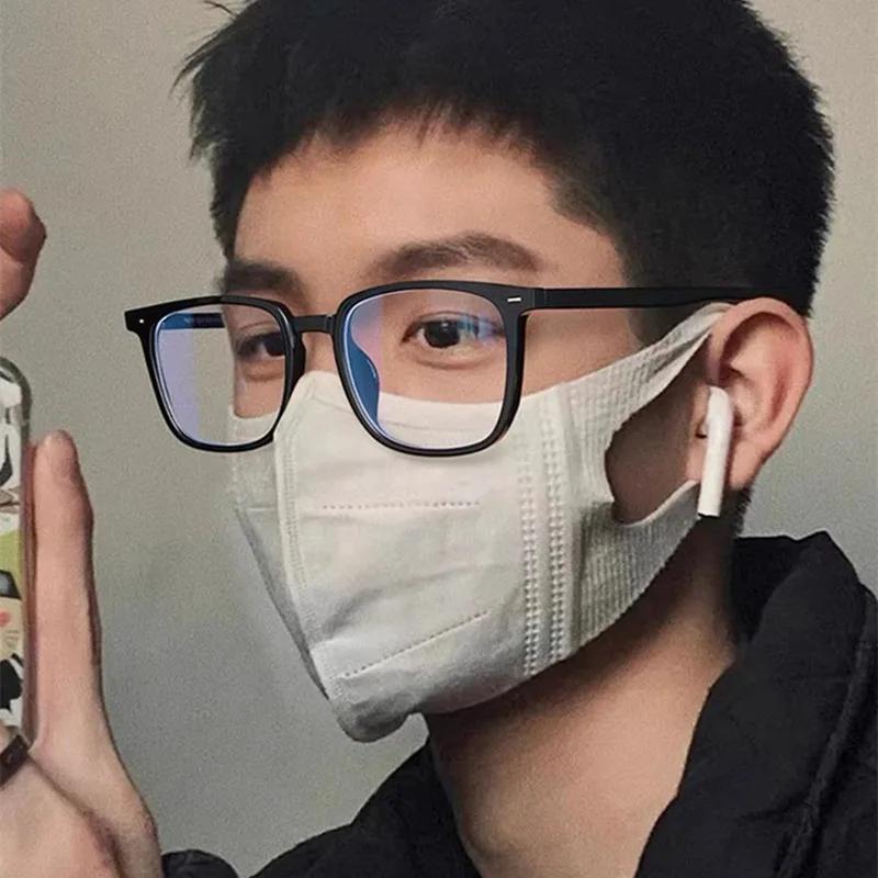 Lunettes d'ordinateur noires monture femmes hommes Anti lumière bleue carré Rectangle lunettes bloca