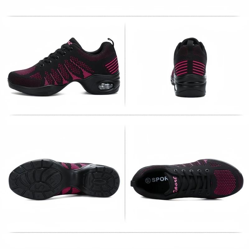 Chaussures de danse modernes pour femmes, baskets en maille respirante pour femmes, chaussures de ja
