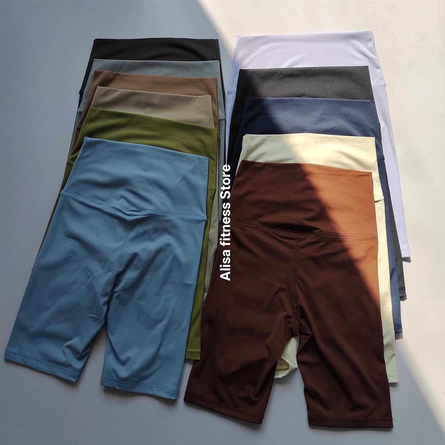 Shorts de yoga taille haute pour femme, respirants, élastiques, pour la gym, le sport, la course et 