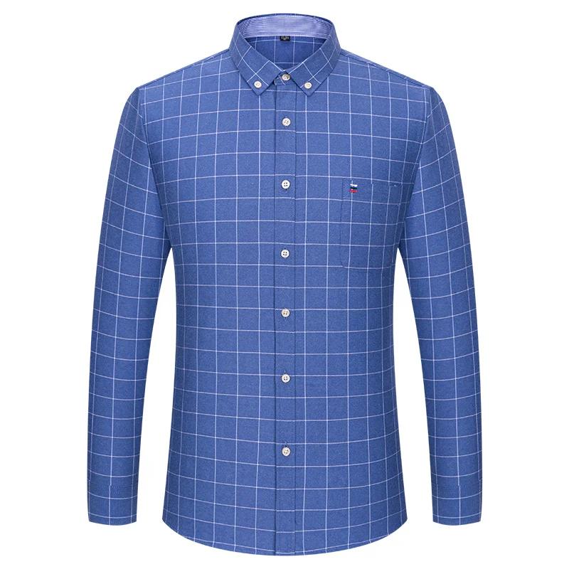 Chemise Oxford unie pour hommes, grande taille 7XL, 100 % coton, qualité surdimensionnée, manches lo