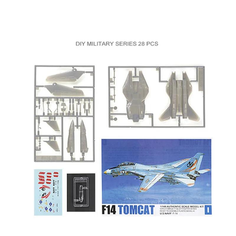 Modèle de chasseur assemblé 1/144, modèle de Simulation militaire F-14 F-15 F/A-18