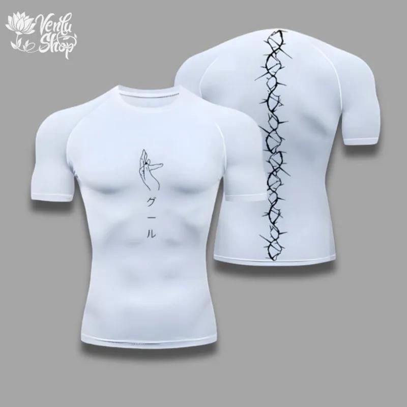 Chemise de compression Tokyo Ghoul pour le gym - T-shirt anime musculation et sportswear