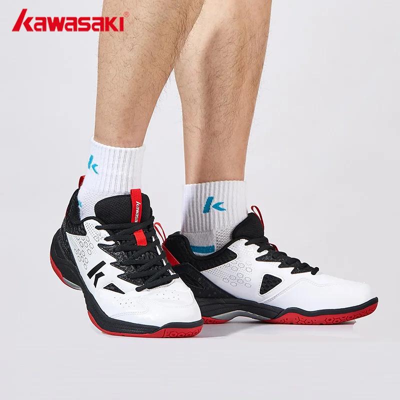 Chaussures de badminton Kawasaki pour hommes - Conception anti-twist et respirante pour le tennis