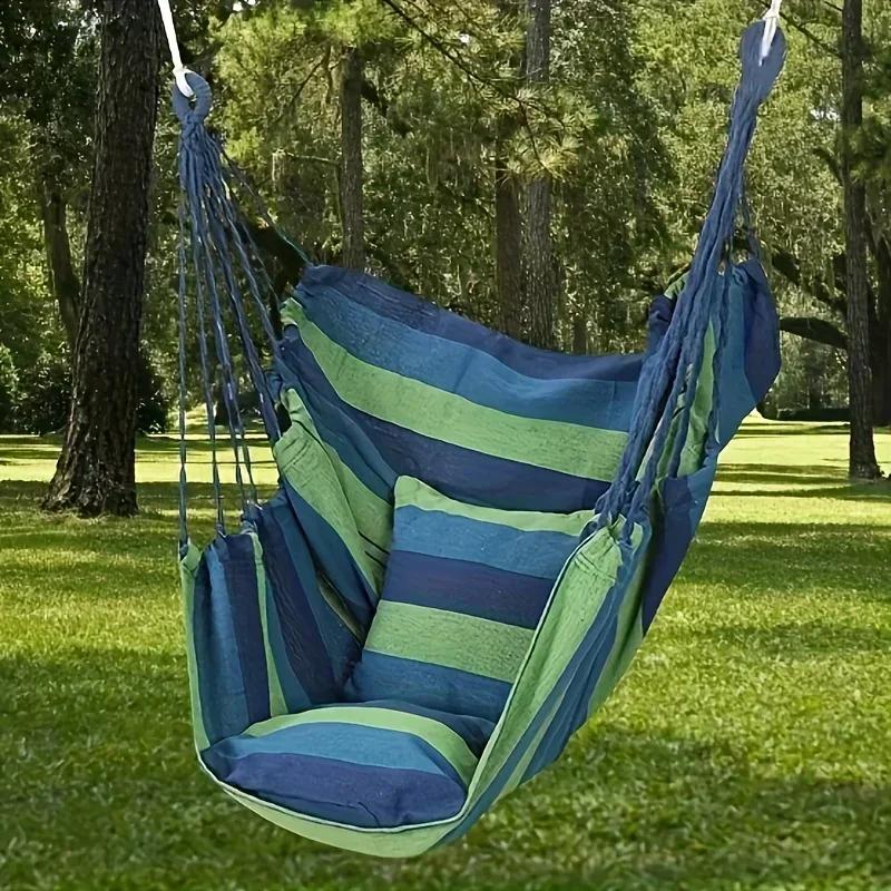 Nouvelle chaise hamac balançoire extérieure chaise de loisirs en toile sans oreiller ou coussin hama