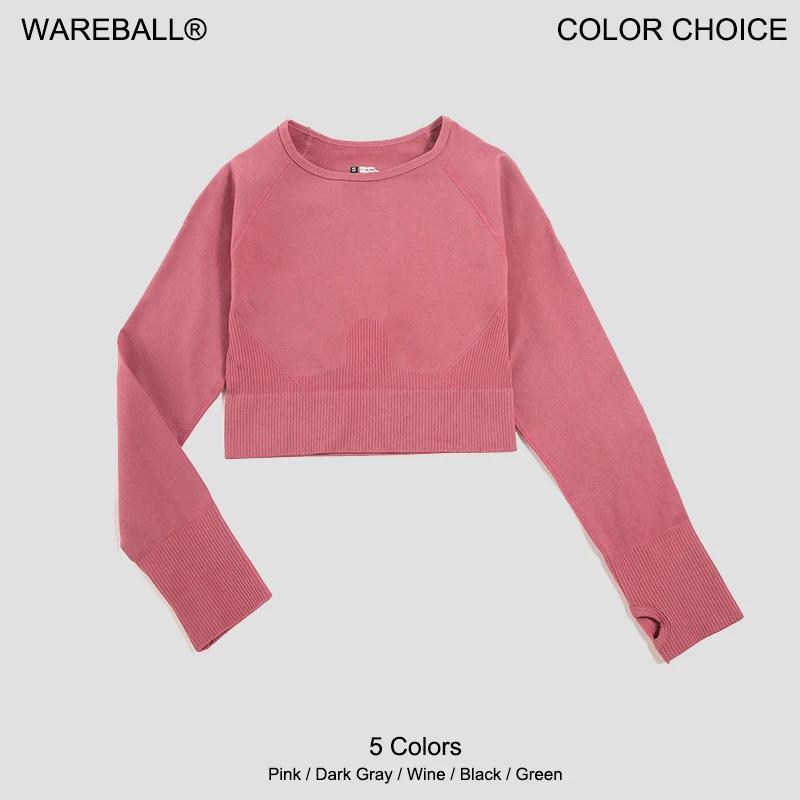 Chemise femme sans couture haut court chemises de Fitness à manches longues haut de sport femme dess