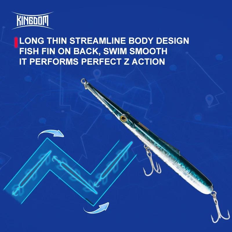 Kingdom leurres de pêche 11g 13g 30g 40g 205mm 130mm longue coulée aiguille crayon artificiel Stickb