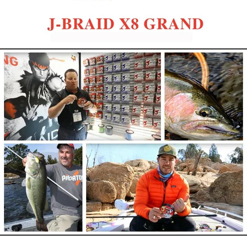 Original X8 tressé DAIWAJ-BRAID GRAND 8 supports ligne de pêche japon Monofilament PE gratuit tresse