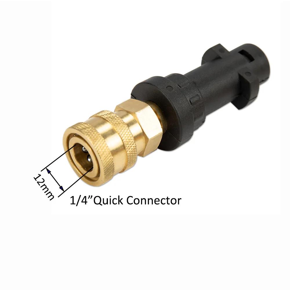 Connecteur rapide G1/4 pouces vers buses pour adaptateur Karcher K2-K7 /Nilfisk/Bosche Aquatak/LAVOR