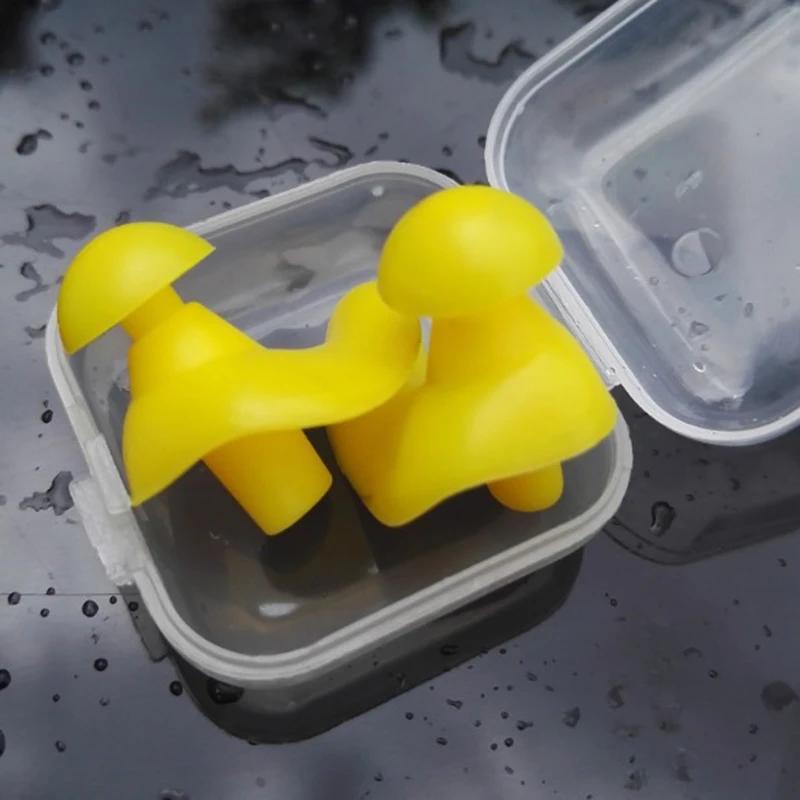 Bouchons d'oreilles en Silicone souple et Portable, accessoires de natation pour Sports aquatiques,