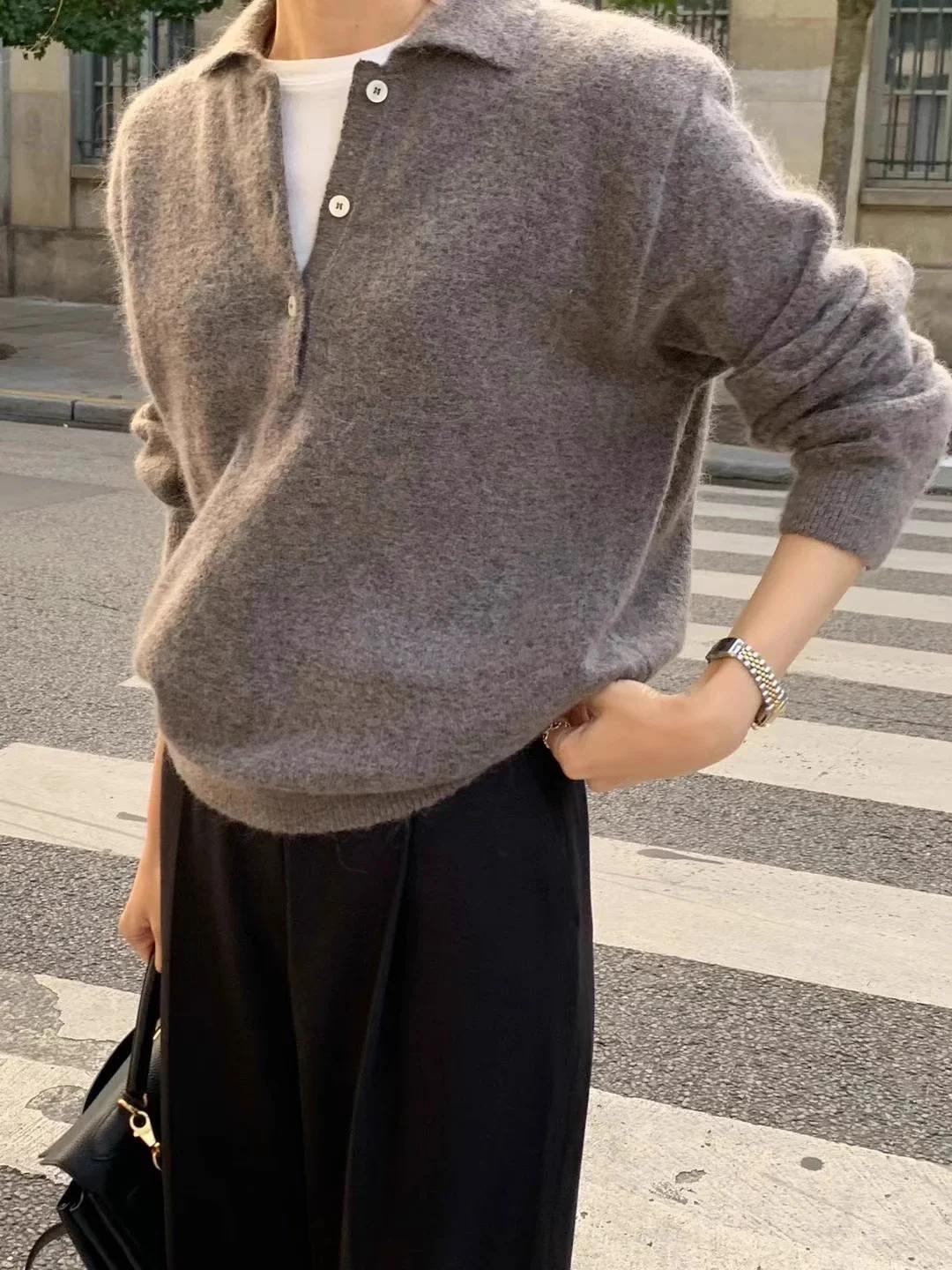 2025 automne/hiver nouveau pull femme 100% laine sweat à capuche tricoté femme couleur unie décontra