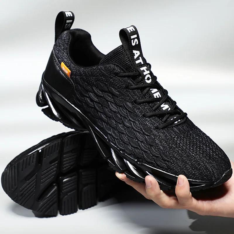 Chaussures de course coordonnantes respirantes pour hommes, à la mode, légères, à lacets, résistante