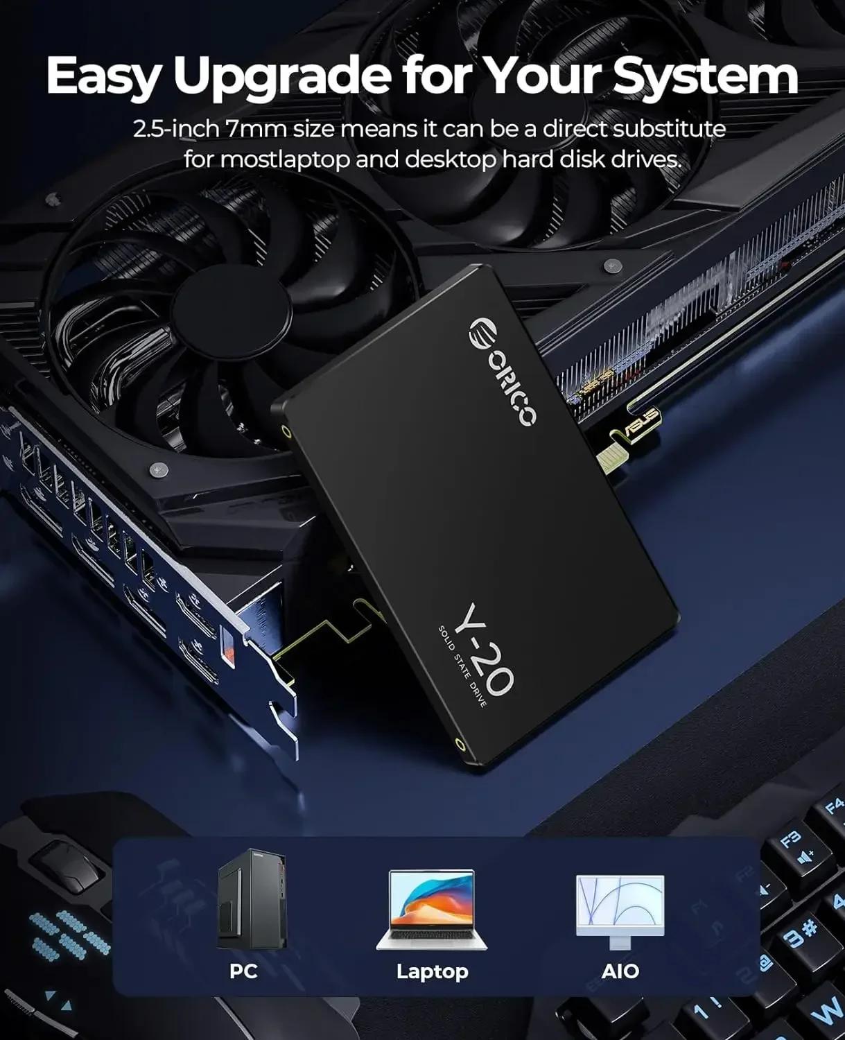 ORICO SATA III SSD 2.5 "disque SSD interne 3D NAND 512GB 1 to 2 to 4 to jusqu'à 550 mo/s pour mettre