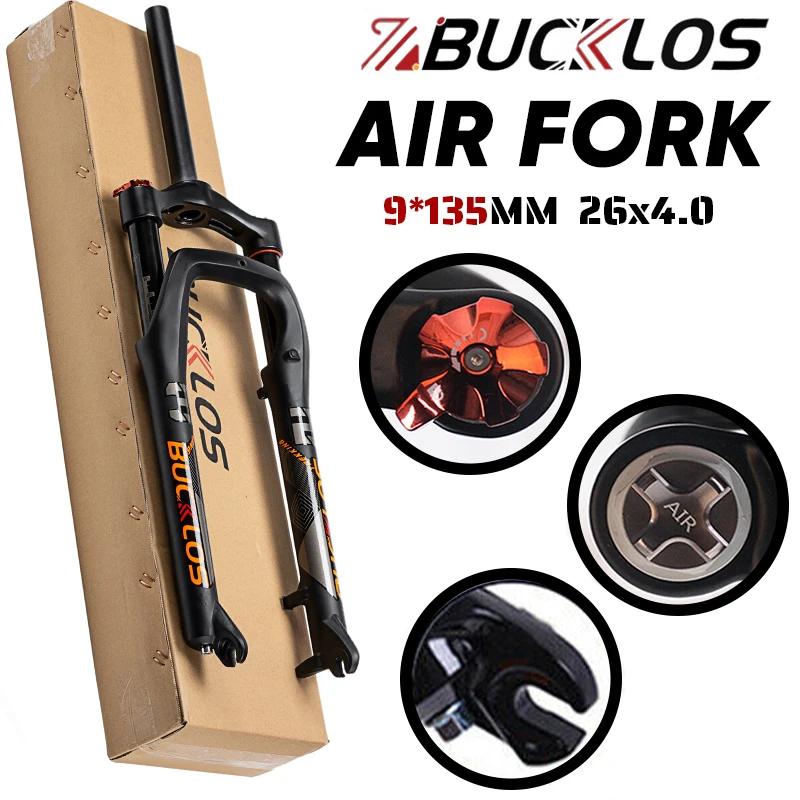 BUCKKub26X4.0-Fourche de vélo à suspension pneumatique, Fat Bike Travel, verrouillage manuel, fourch
