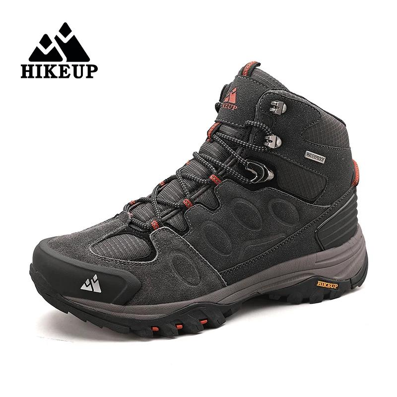 Bottes Randonnée Homme Daim Hiver - Chaussures Trekking Plein Air Chaudes Lacets