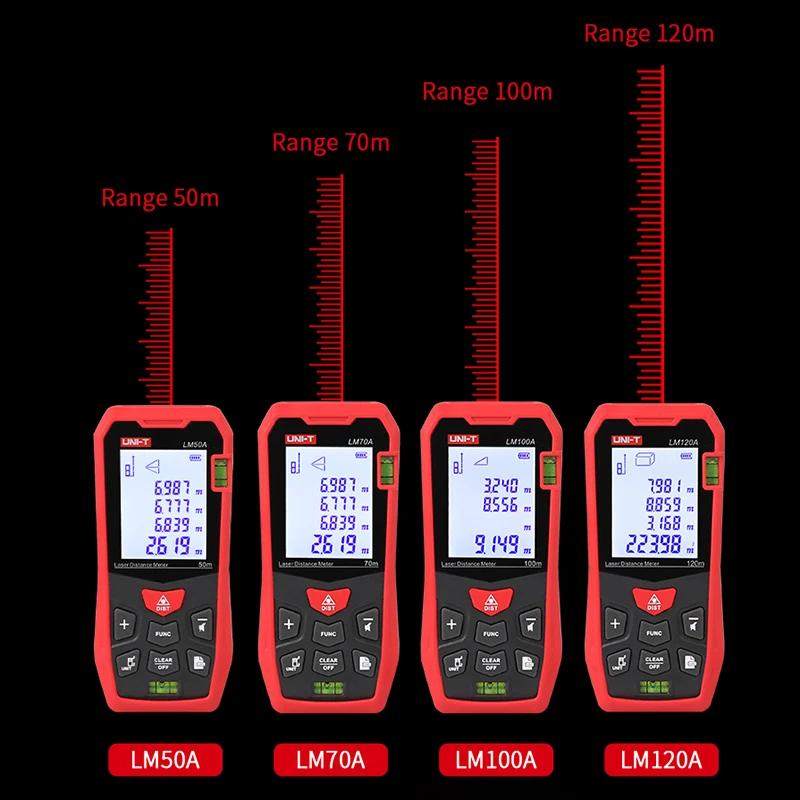 Télémètre Laser UNI-T LM50A LM70A LM100A LM120A télémètre Laser télémètre numérique ruban à mesurer