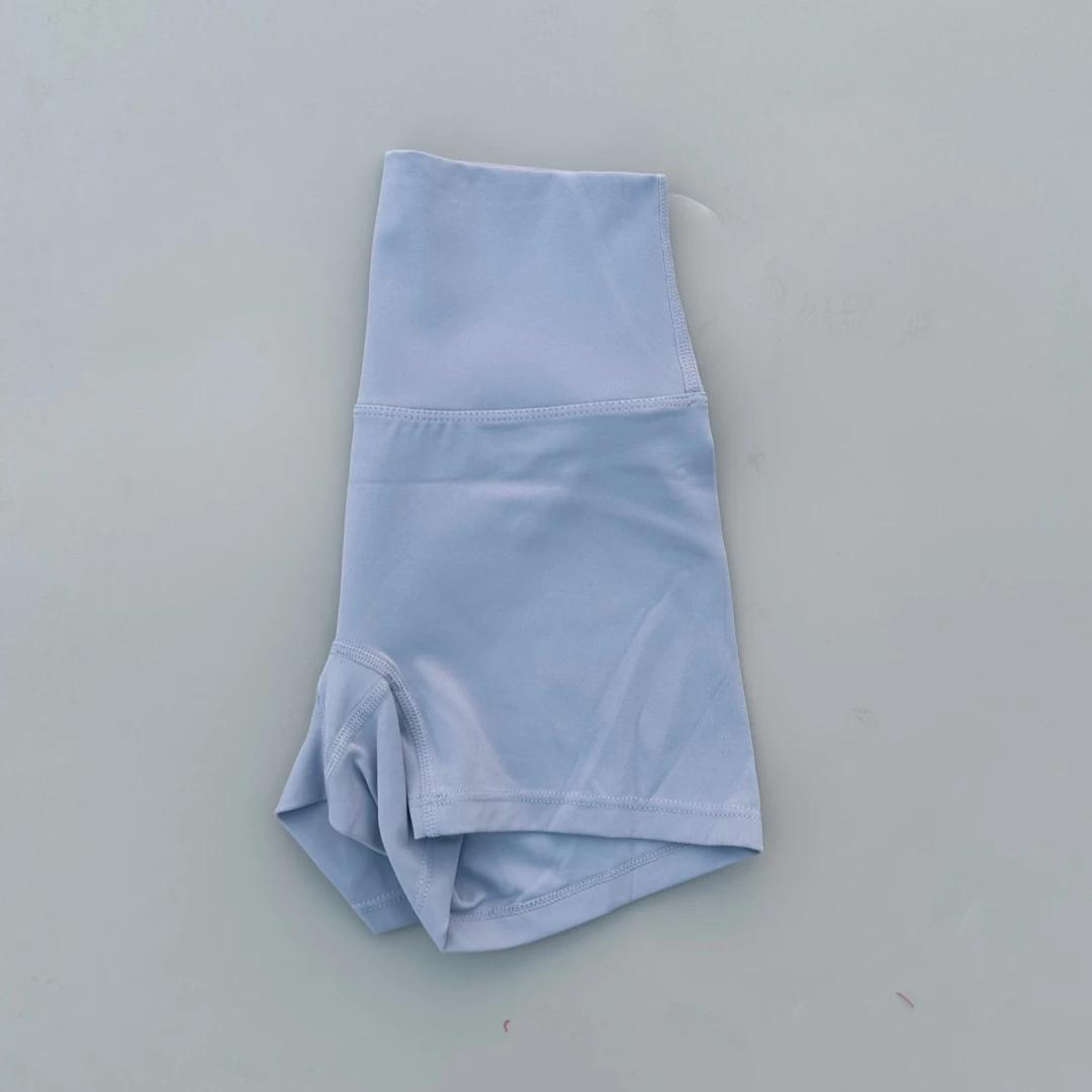 Couleur unie serré doux femmes Fitness Sport court taille haute Yoga court Legging Squatting preuve 