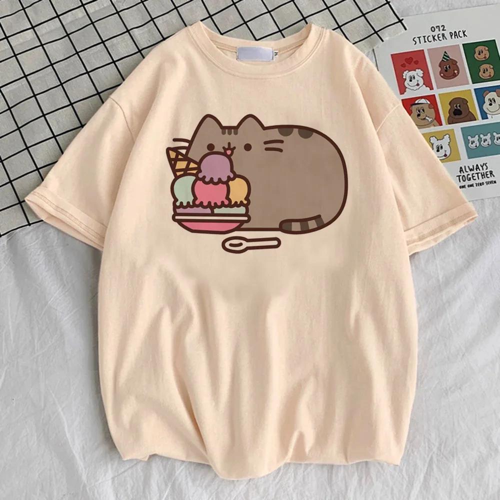 Pusheen chemise adolescent Y2k 2000s graphique rétro années 80 kawaii t-shirt université numérique V