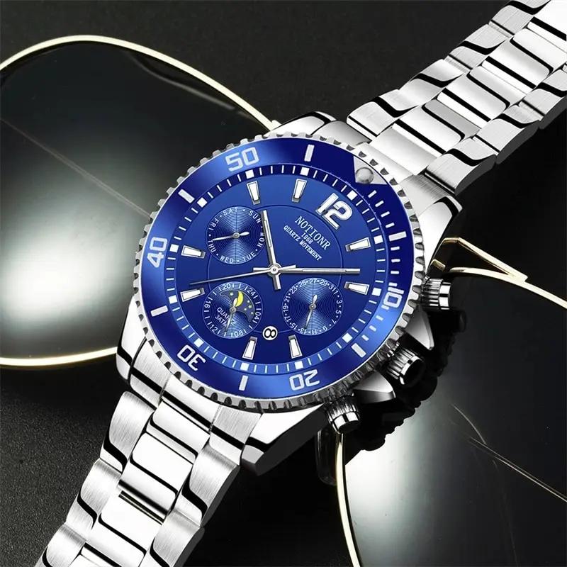 Montre à quartz en acier inoxydable étanche pour homme, montres de sport, horloge Shoous, luxe, affa