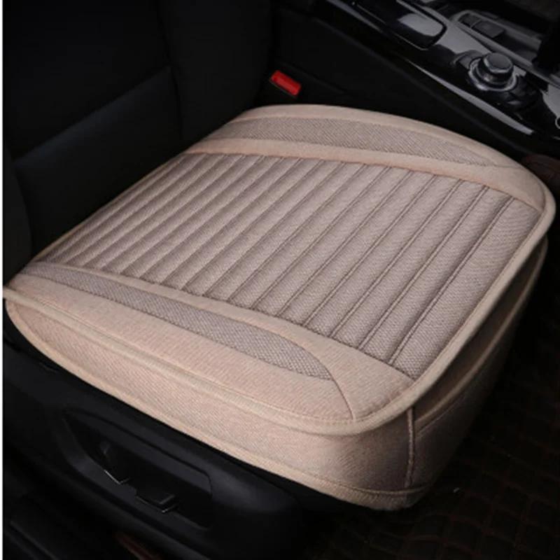 Coussin de siège de voiture en lin, coussinets antidérapants pour sièges principaux et copilote, hou
