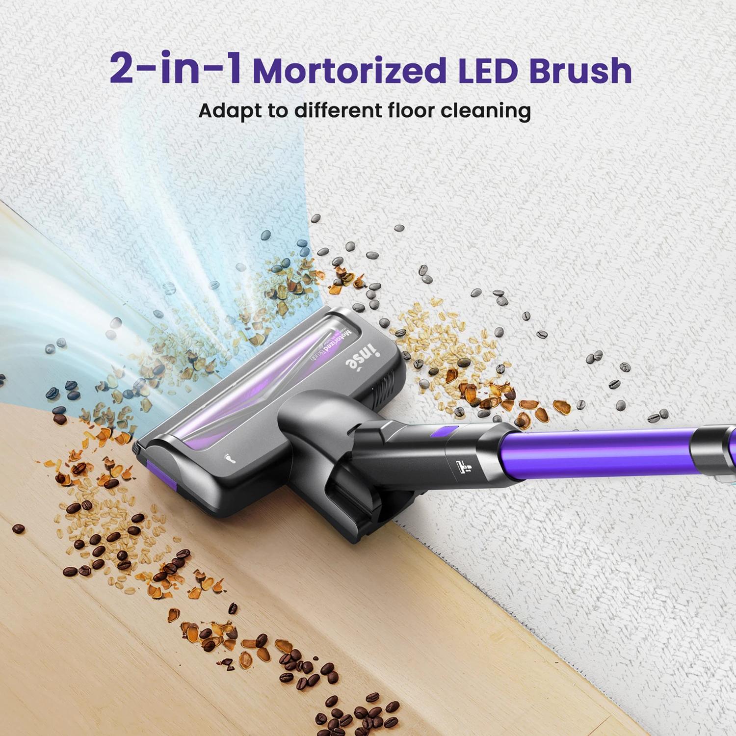 INSE-Aspirateur sans fil S7P, autonomie jusqu'à 45 services, aspirateur balai 6 en 1 pour parquet, p
