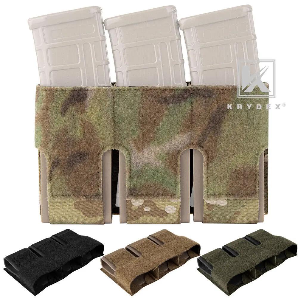 KRYDEX KTS Triple 5.56 pochette pour magazines M4 AR15 Mag rabat avant panneau à crochet et boucle M