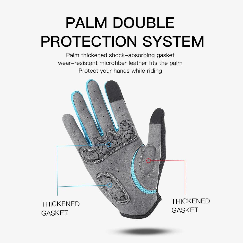 Gants de cyclisme en plein air pour hommes, doigt complet, antichoc, microcarence, degré d'usure, re