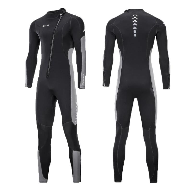 Combinaison néoprène 3MM Combinaisons zippées avant pour hommes et femmes plongée en apnée, plongée 