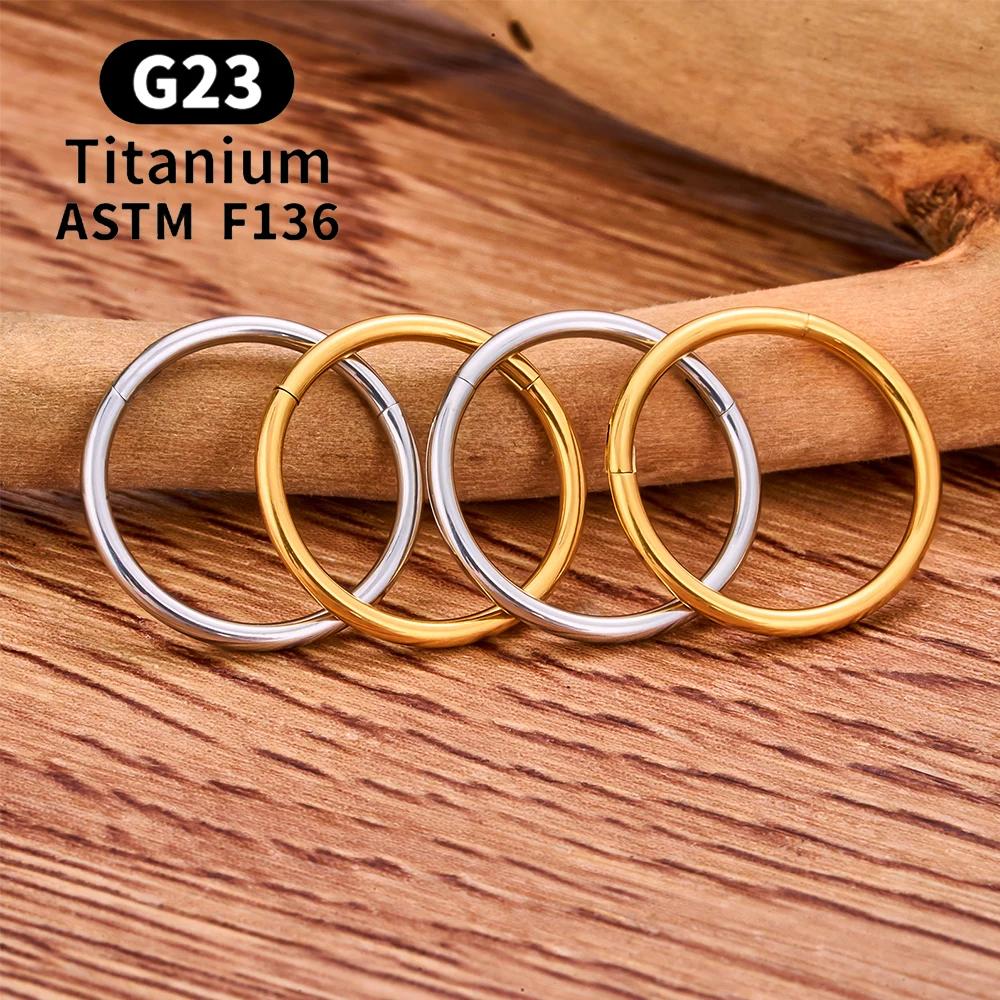 10/50 pièces ASTM F136 titane nez anneau articulé Clicker Segment Septum cerceau femmes hommes oreil