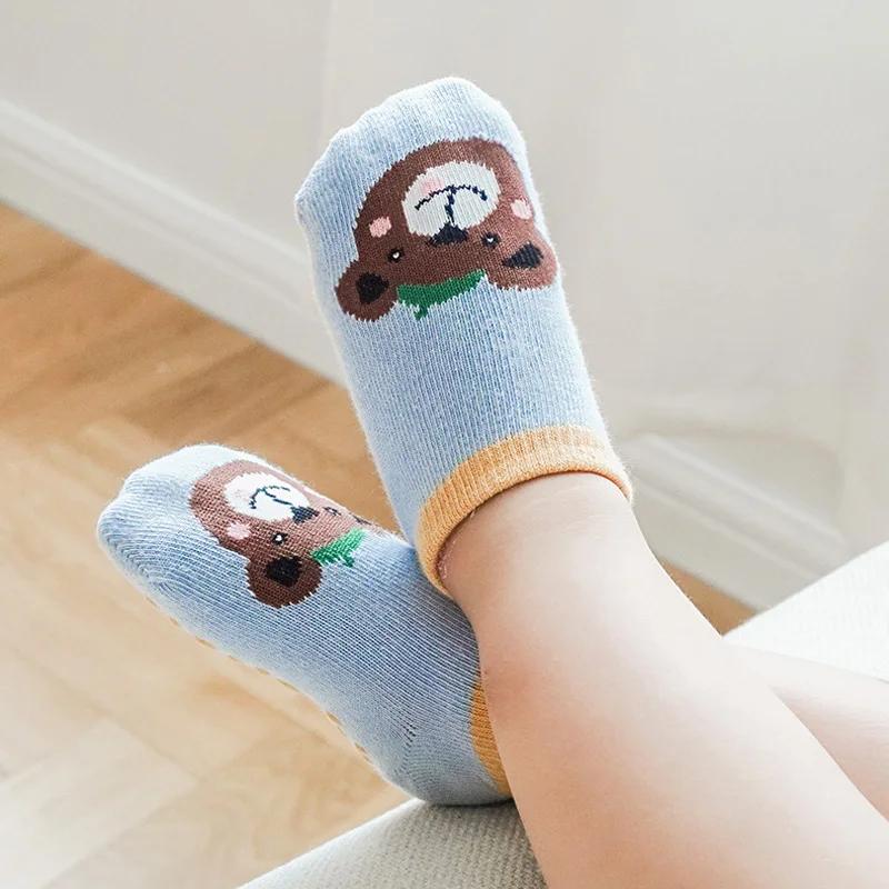 6 paires de chaussettes en coton pour enfants, motif Animal de dessin animé mignon, confortables, re